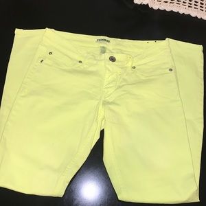 Express | neon yellow pants